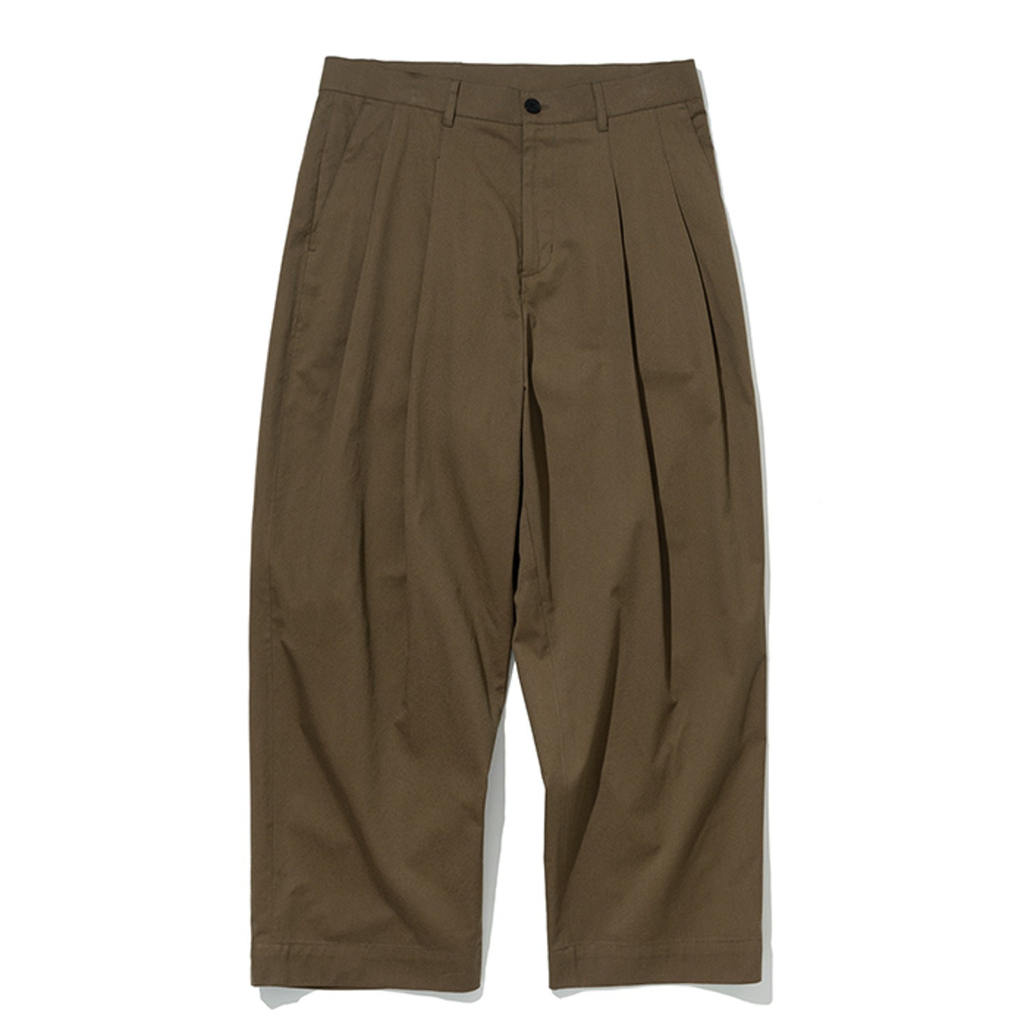 wide crop pants brown